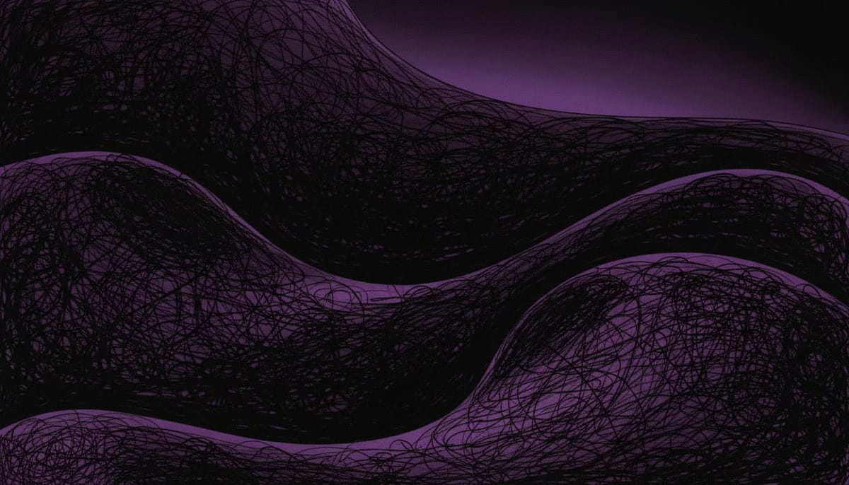 Dark abstract neural network visualization -- agentic AI infrastructure -- Øbliq.