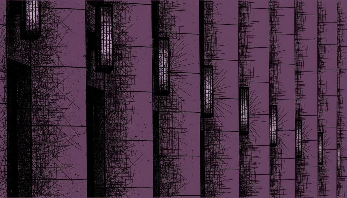 Dark abstract neural network visualization -- LangGraph production agents -- Øbliq.