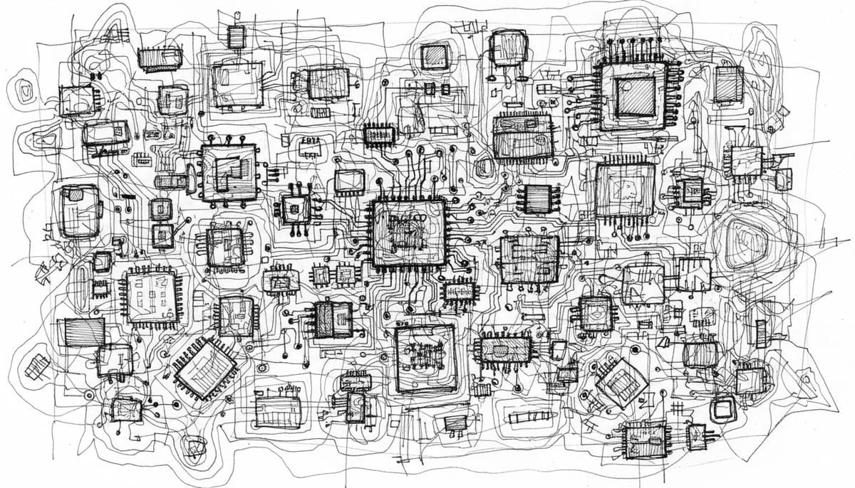 Dark abstract neural network visualization -- MCP agentic AI security -- Øbliq.