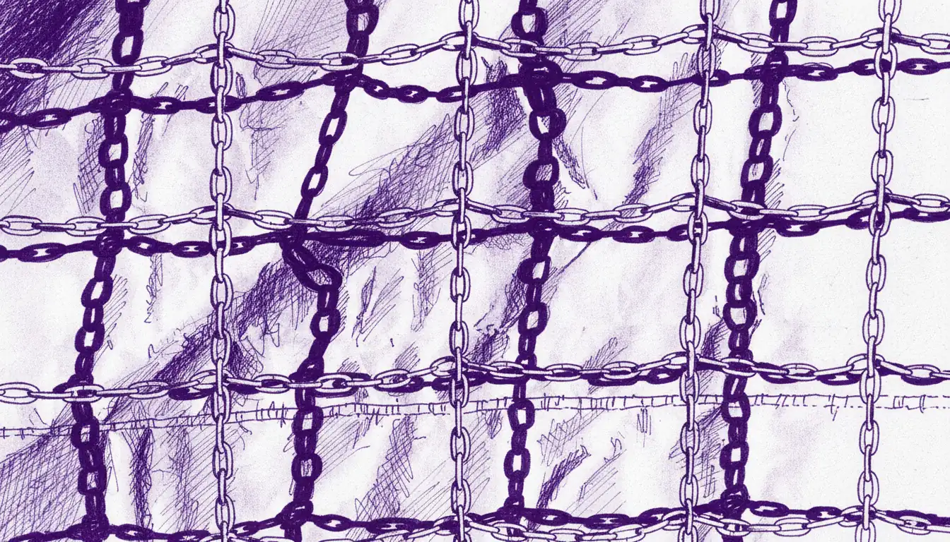 Dark abstract neural network visualization -- LLM agent reliability -- Øbliq.
