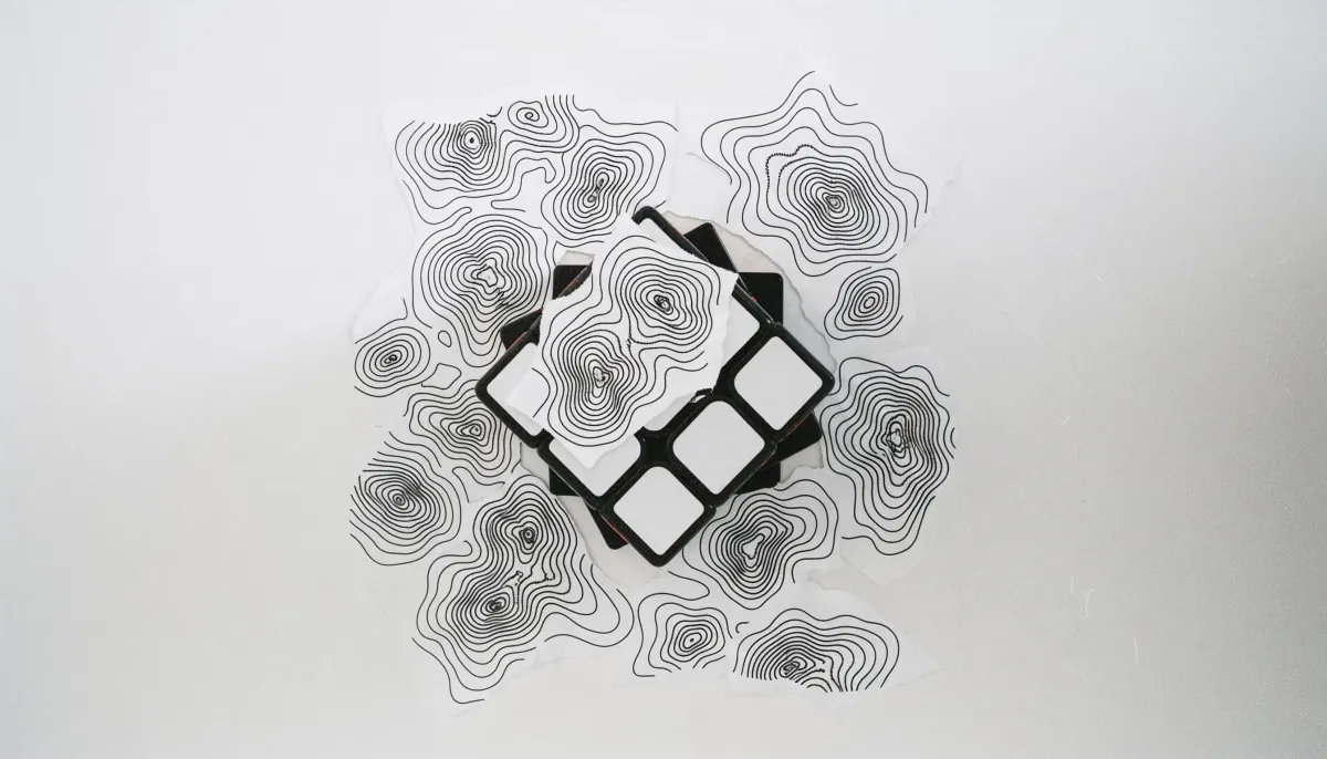 Dark abstract neural network visualization -- local LLM inference GPU -- Øbliq.