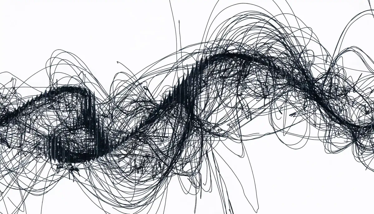 Dark abstract neural network visualization -- LLM agent evaluation -- Øbliq.