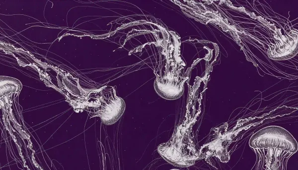Dark abstract neural network visualization -- agentic AI security -- Øbliq.