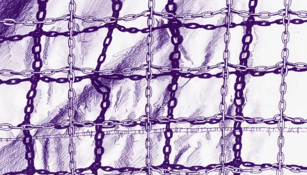 Dark abstract neural network visualization -- LLM agent reliability -- Øbliq.