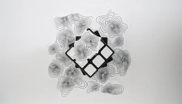 Dark abstract neural network visualization -- local LLM inference GPU -- Øbliq.